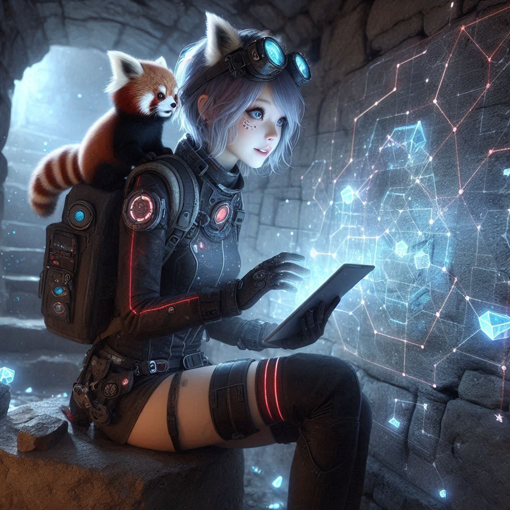 Jaybe and little Monji are studying an Ancient Star Map