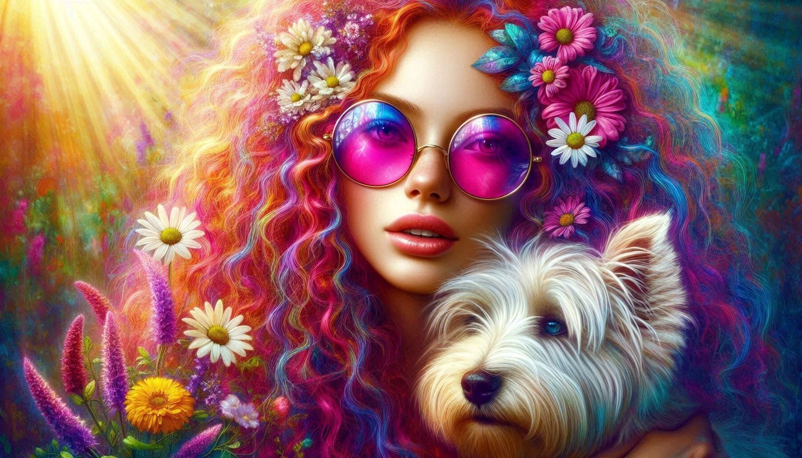 Hippy with her westie