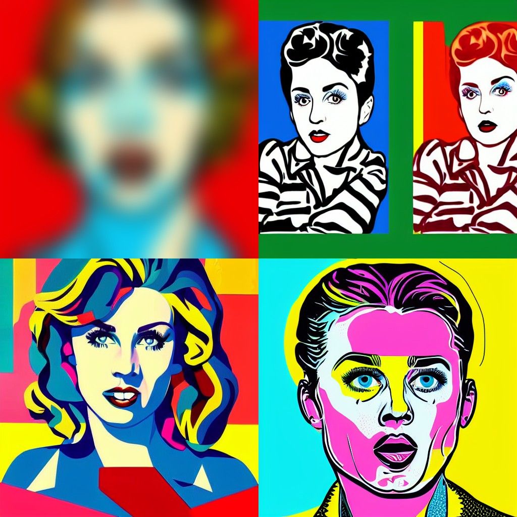 A portrait in the style of Pop art