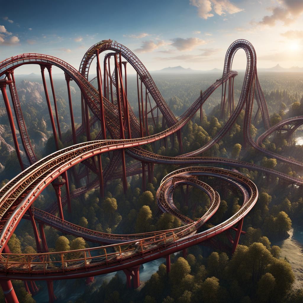 Roller Coaster AI Generated Artwork NightCafe Creator