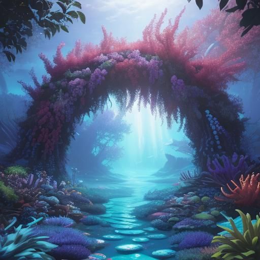 Neon Portal to Another World: Hyperrealistic Splash Art