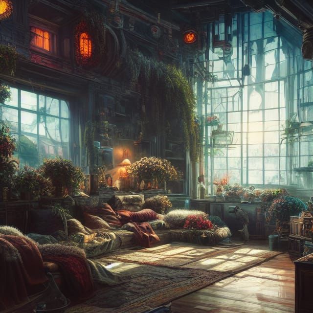 Cozy room - AI Generated Artwork - NightCafe Creator