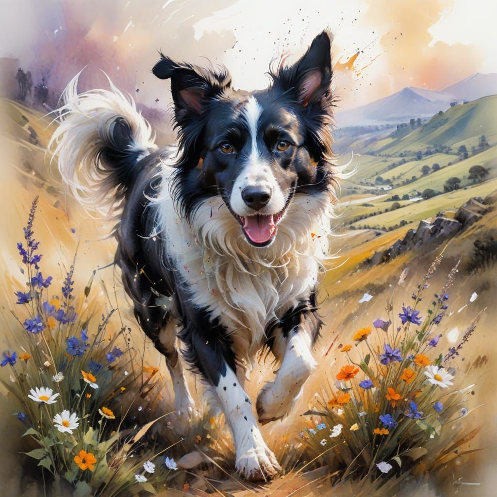 Border Collie in the wild...  by @Gerber