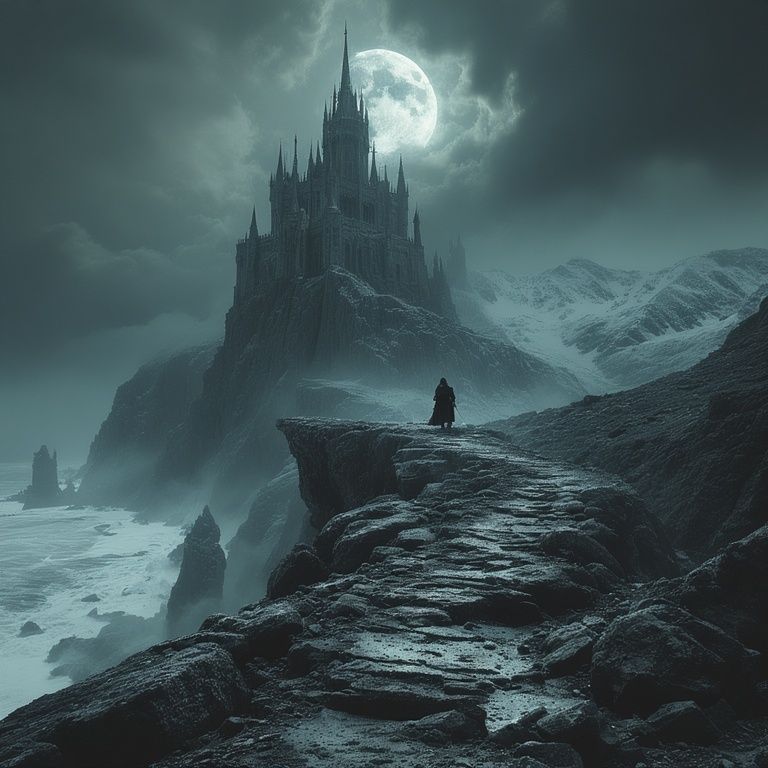 The pale light illuminates the dark on the path yet to be tr...