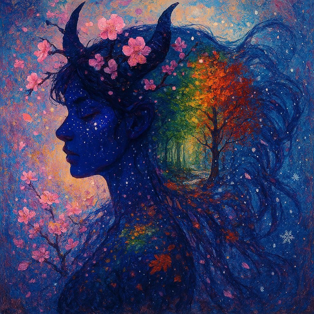 Double exposure portrait