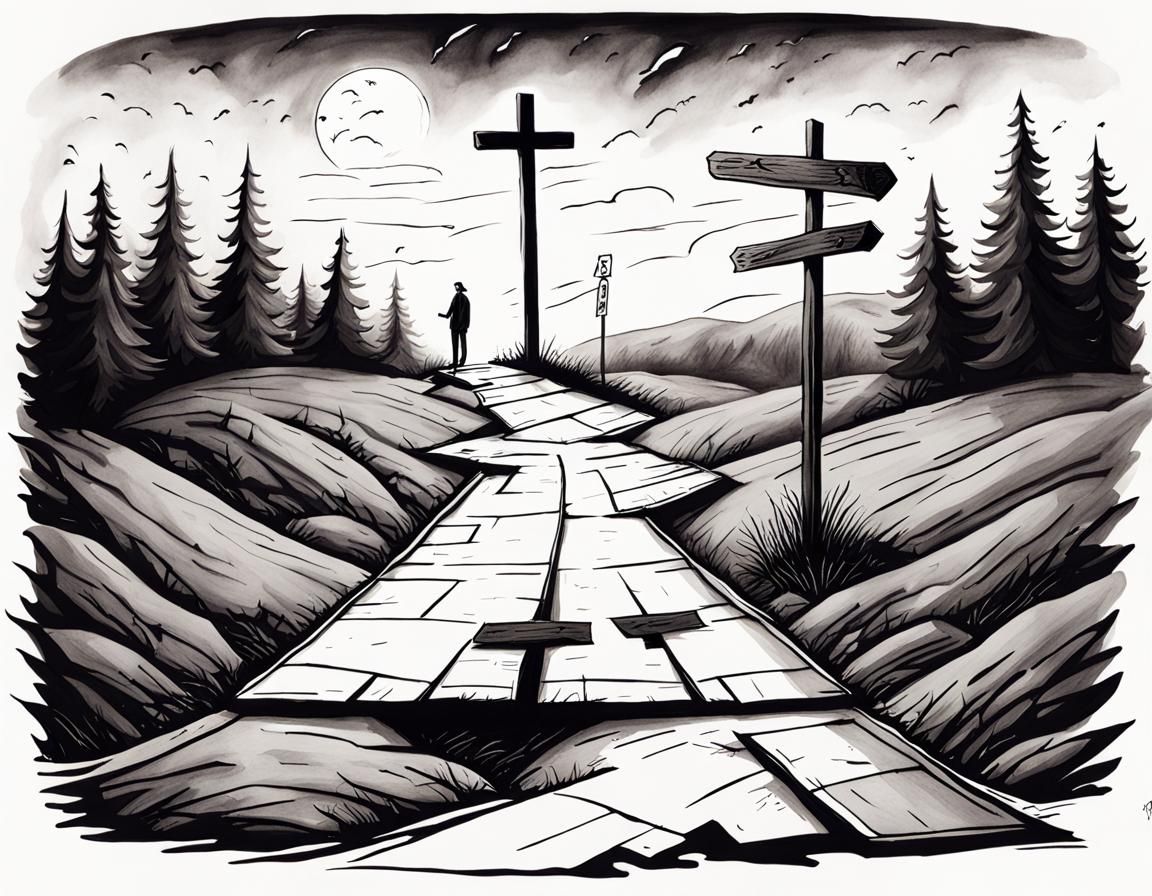 Surreal drawing, inktober, awesome award-winning illustratio...