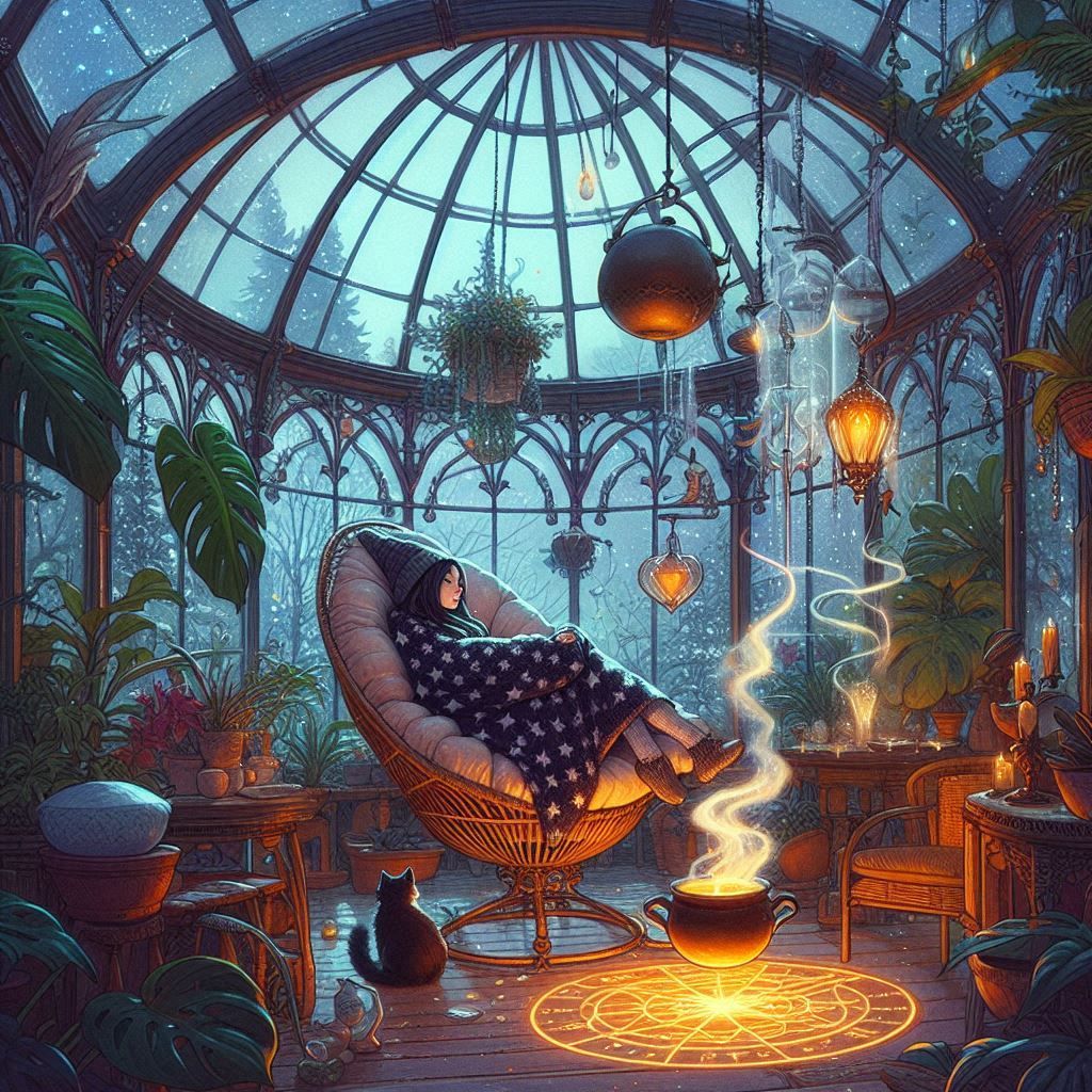 Warm Witch in Greenhouse  by @EL