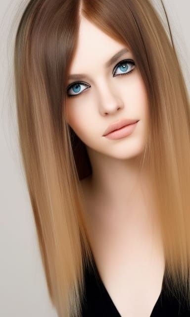 Realistic beautiful fantasy girl. head and shoulders portrai...