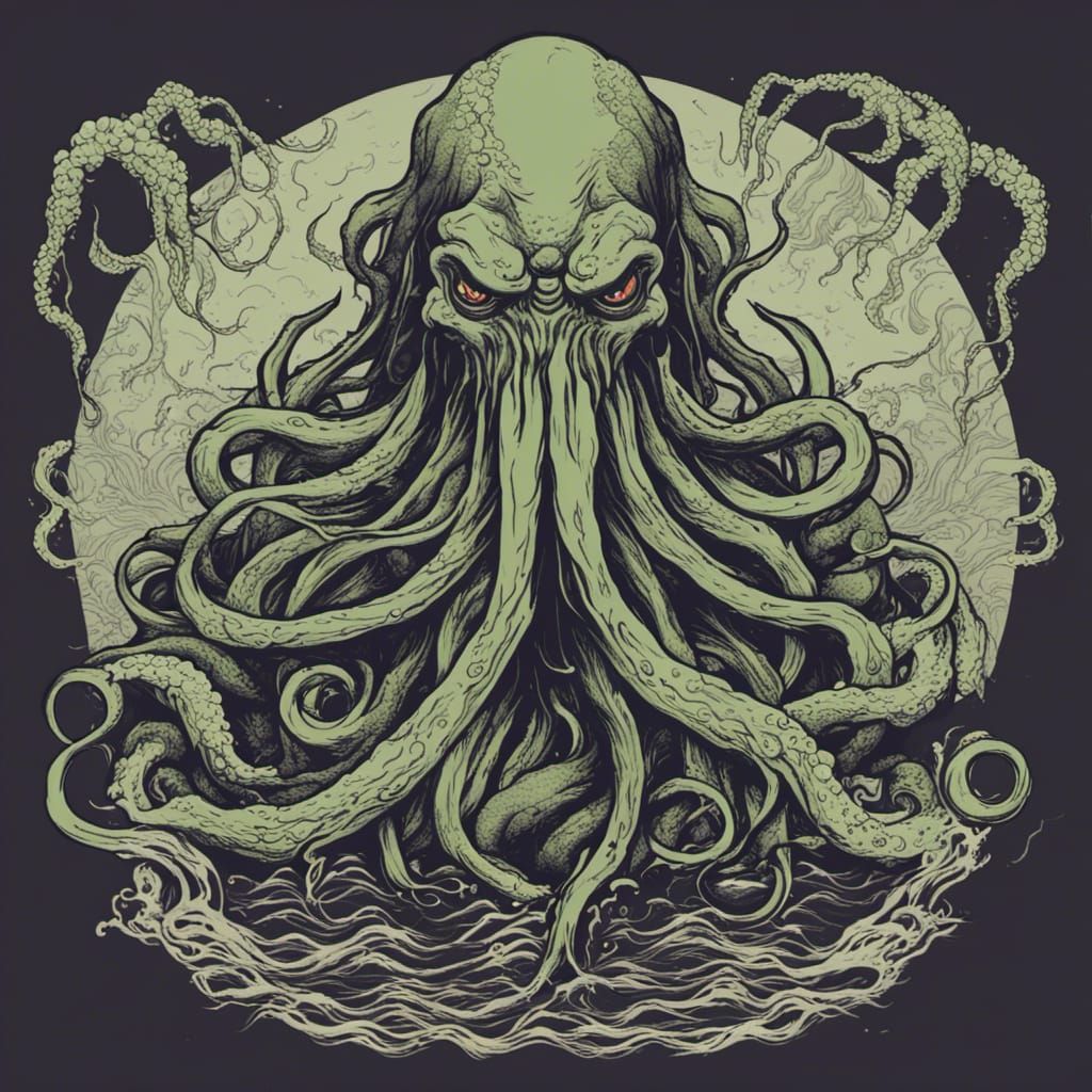 Cthulhu t-shirt design - AI Generated Artwork - NightCafe Creator