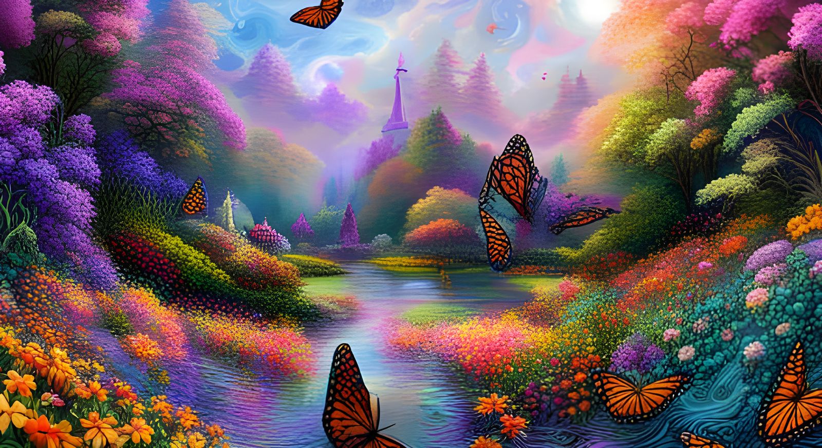 The Butterfly Garden - AI Generated Artwork - NightCafe Creator