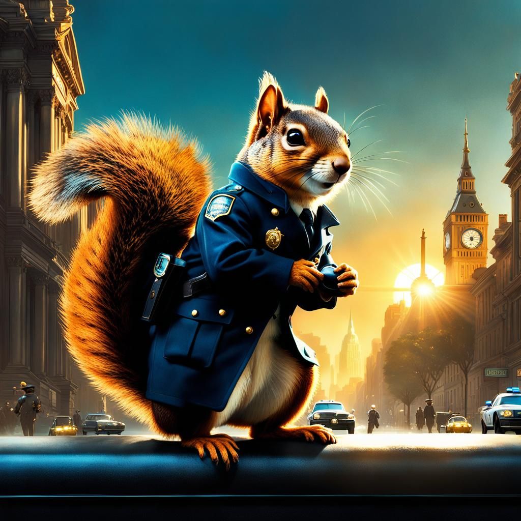 squirrel detective II AI Generated Artwork NightCafe Creator