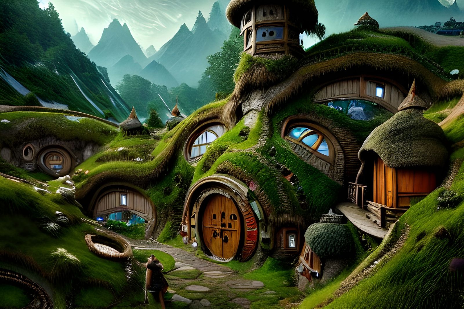 A Hobbit Village Carved into a Mountaintop  by @E_Williams