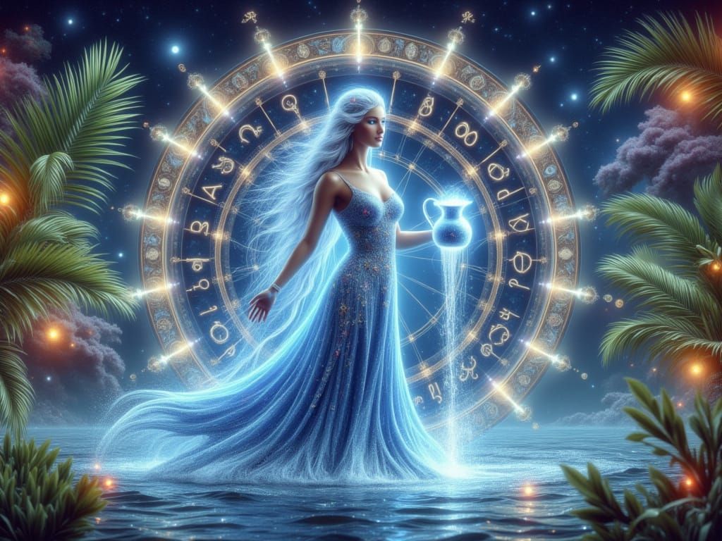 <lora:FiosZodiacSigns1:1.0> Aquarius the water carrier