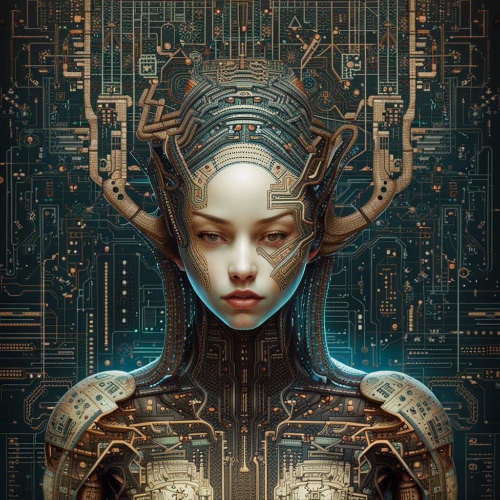 Computer Girl 3.0 - AI Generated Artwork - NightCafe Creator
