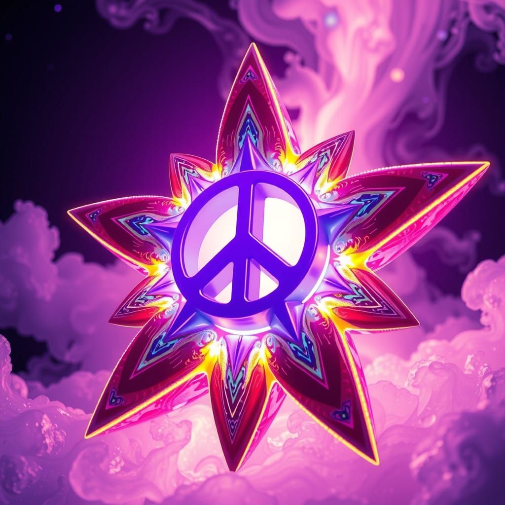 Psychedelic Peace Sign  by @Madamxtra