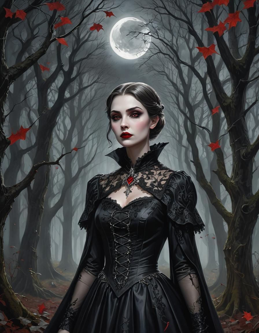 A portrait of a gothic figure