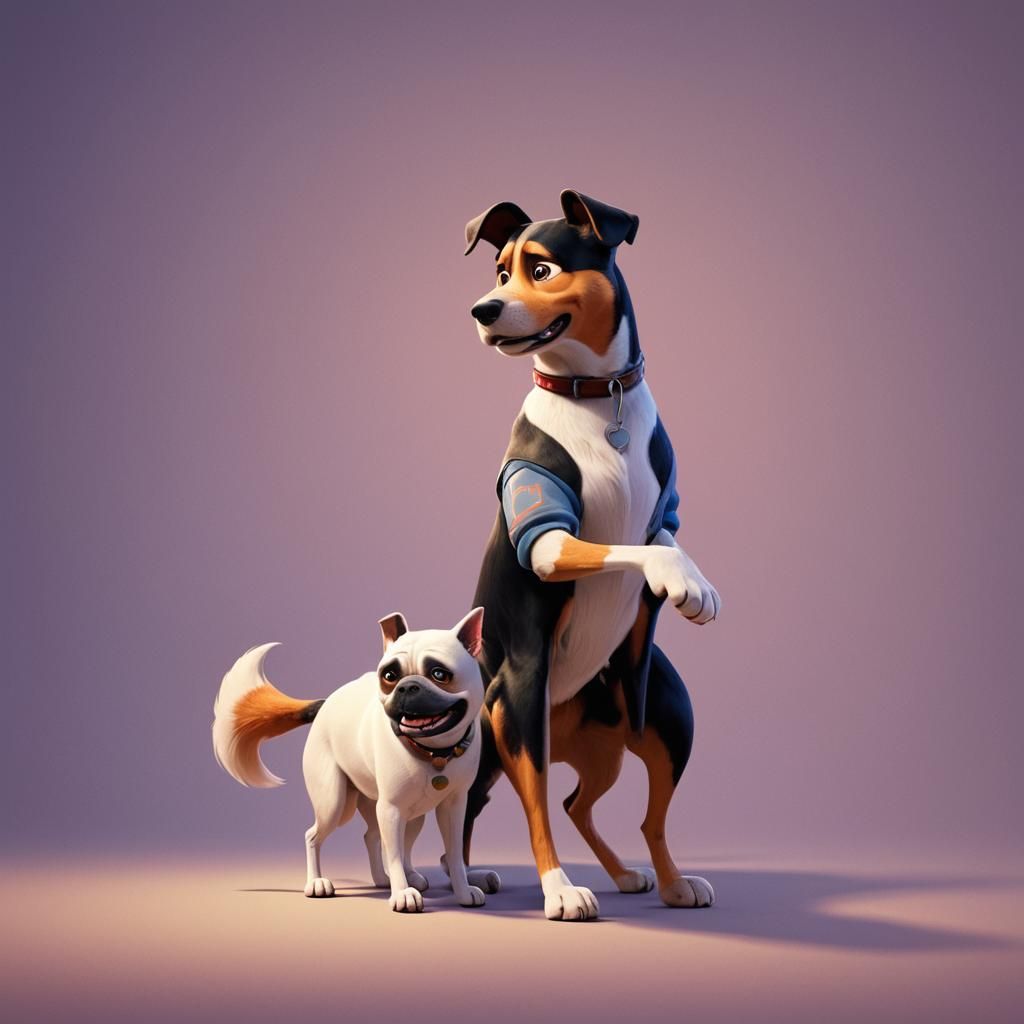A dog about to reunite with his owner after years apart