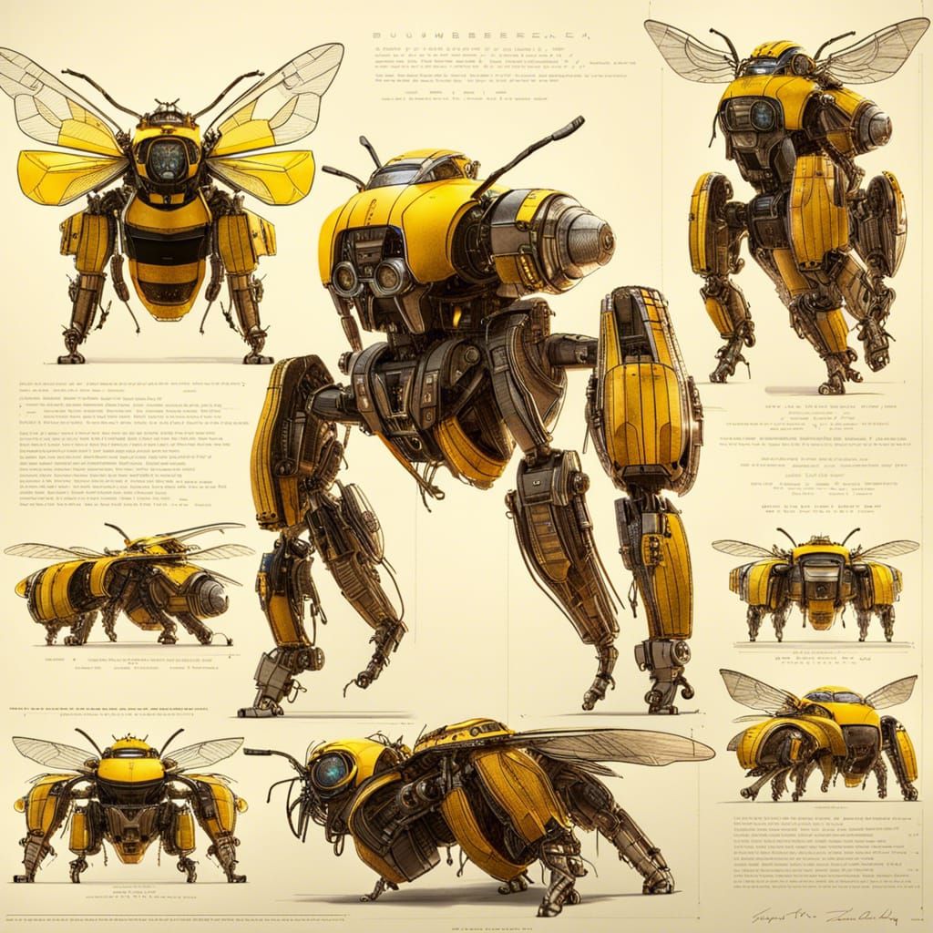 Bumblebee 4 side blueprints - AI Generated Artwork - NightCafe Creator