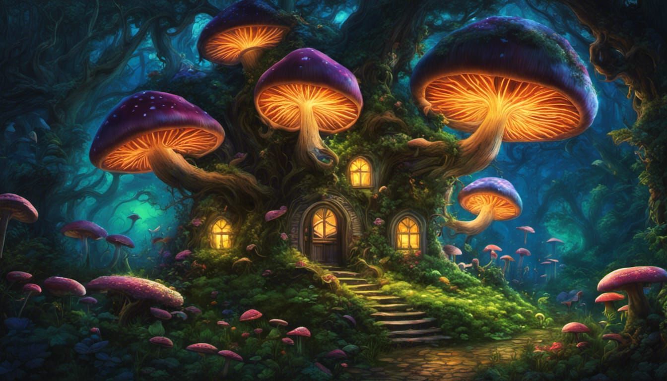 Enchanted Mushroom Forest Cottage 2