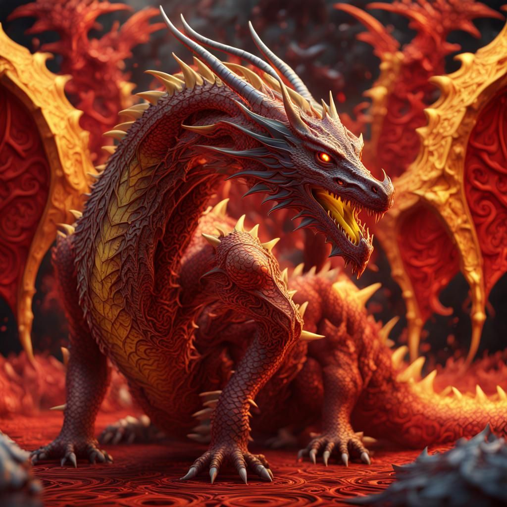 Red dragon - AI Generated Artwork - NightCafe Creator