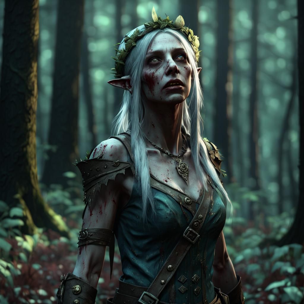 Tragic zombie elf - AI Generated Artwork - NightCafe Creator