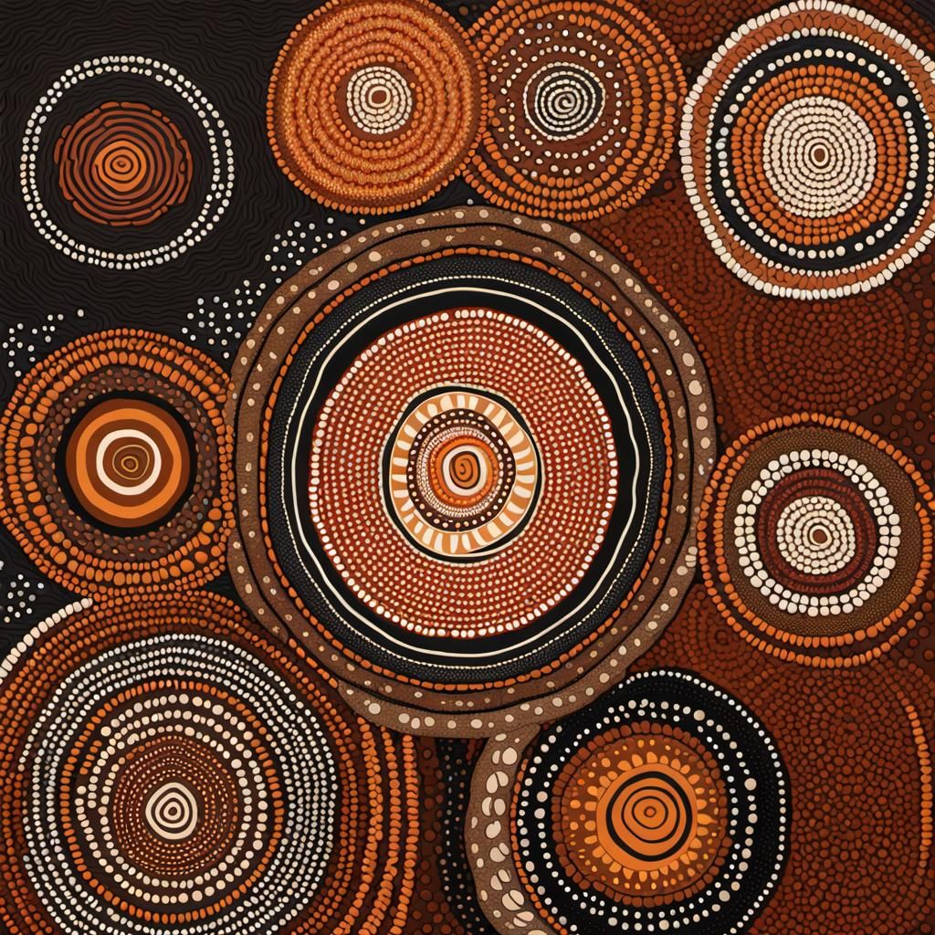 Contemporary Aboriginal Art - a vibrant digital artwork showcasing ...