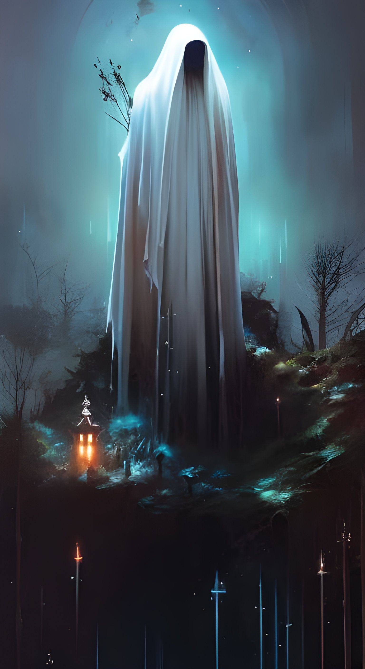 Luminescent Hooded Ghost  by @JXDoodles