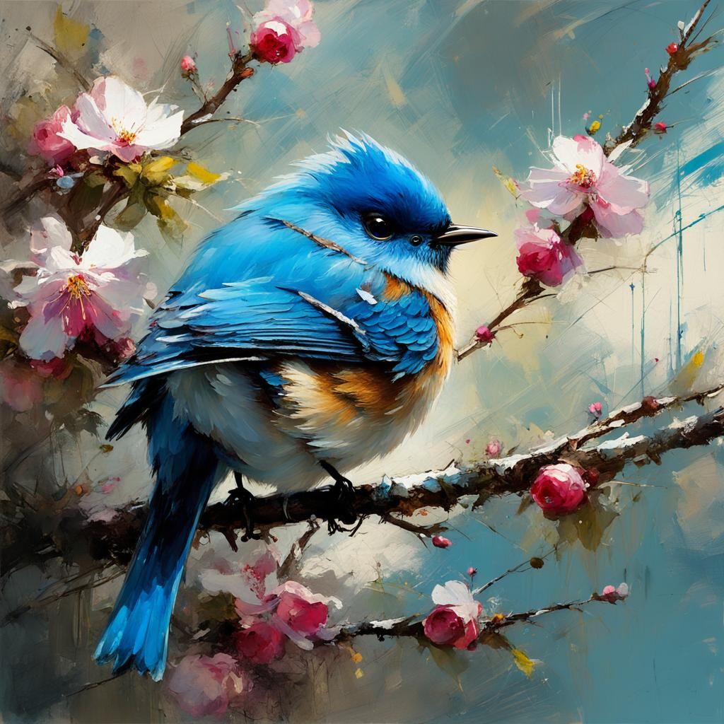 Little Bluebird  by @Superbear