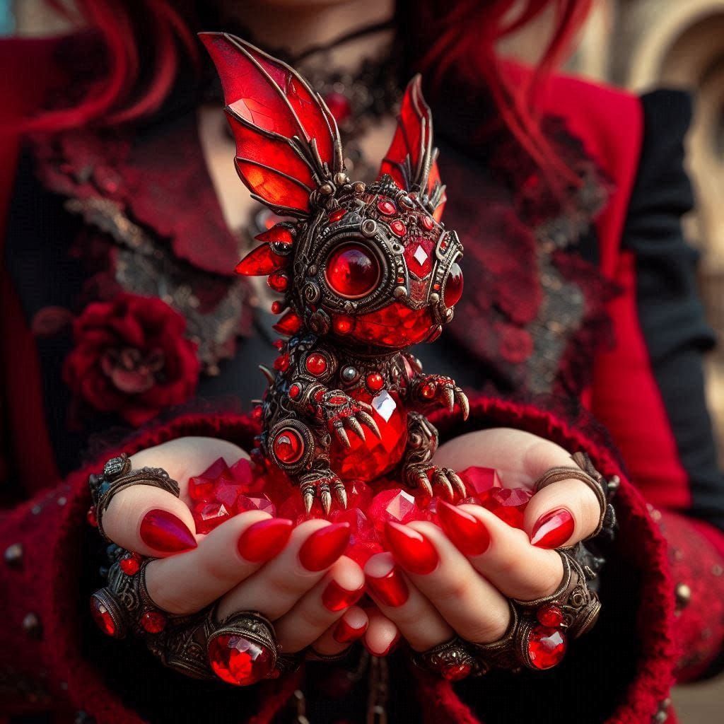 Steampunk Ruby Imp