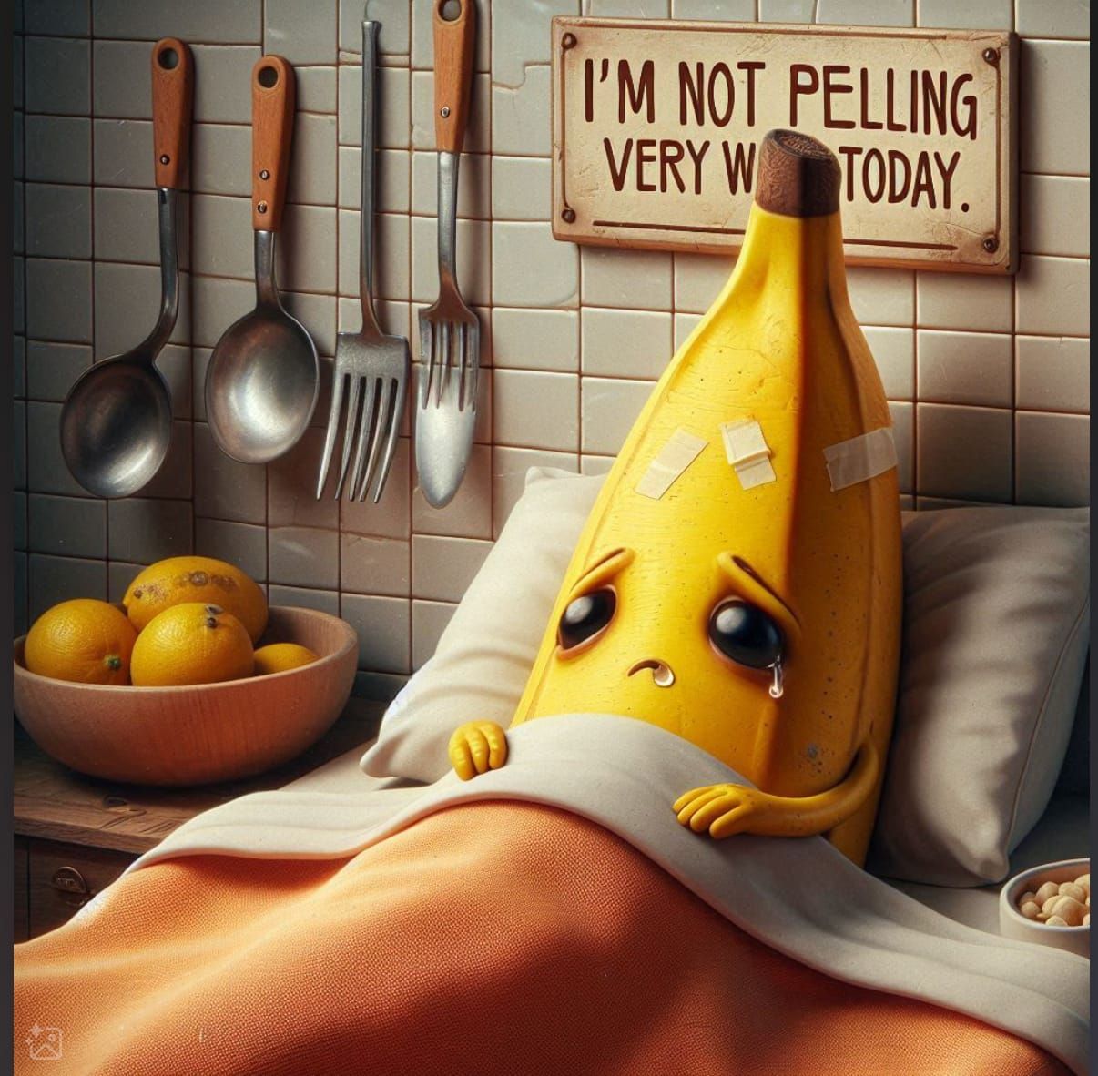 I'm not peeling very well today