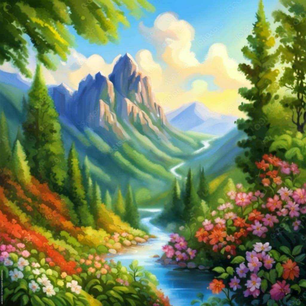 Beautiful mountains, forested mountains, beautiful horizon, ...