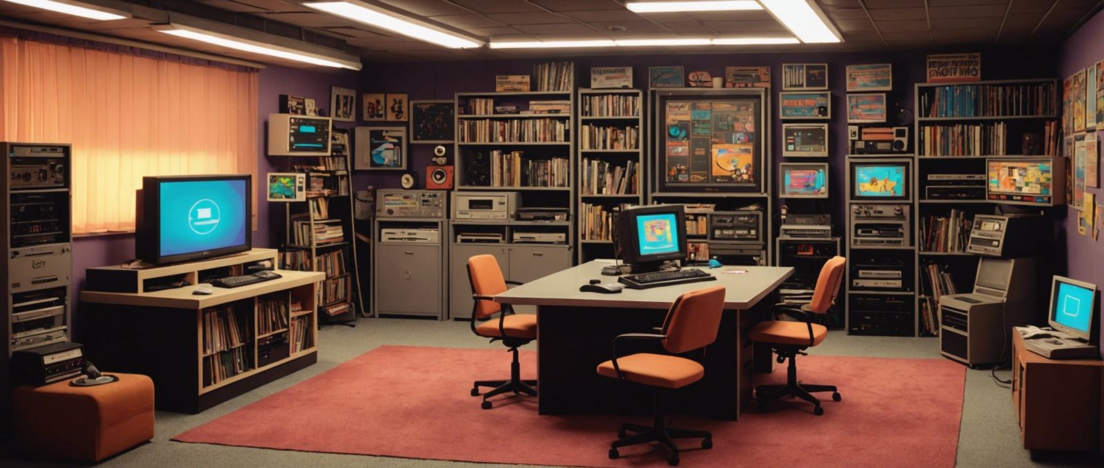 Filmic environment rollerwave groovy conversation pit worksp...