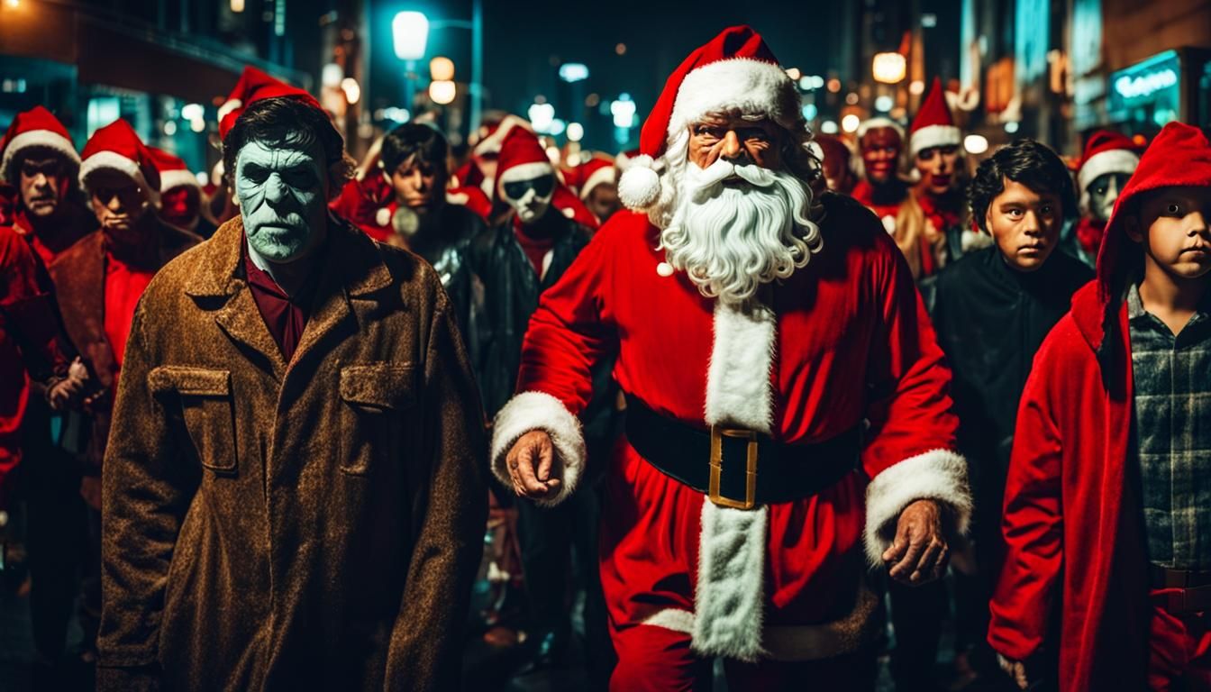 Santa on a Halloween night‼