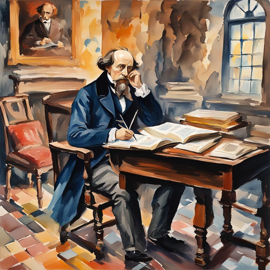 Charles Dickens William Shakespeare Charlotte Bronte writing...