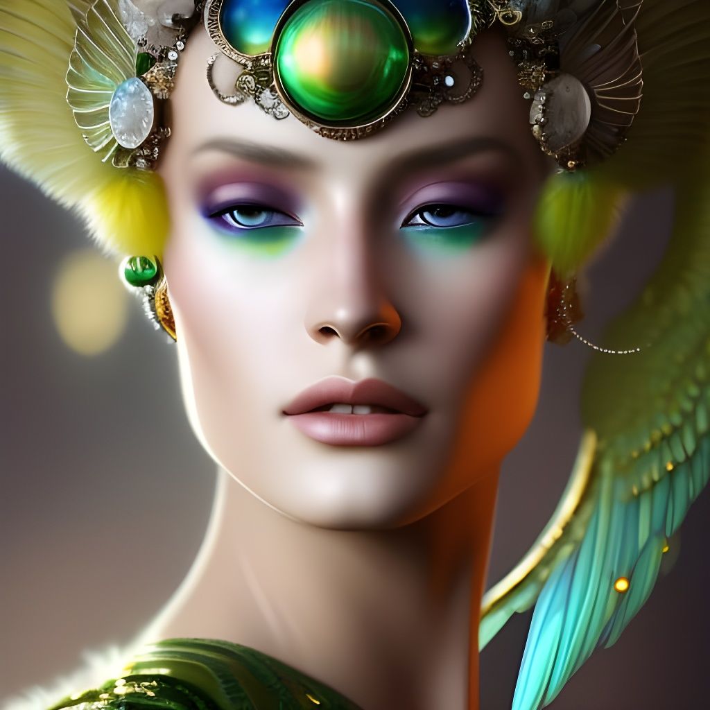 GREEN LADY - AI Generated Artwork - NightCafe Creator