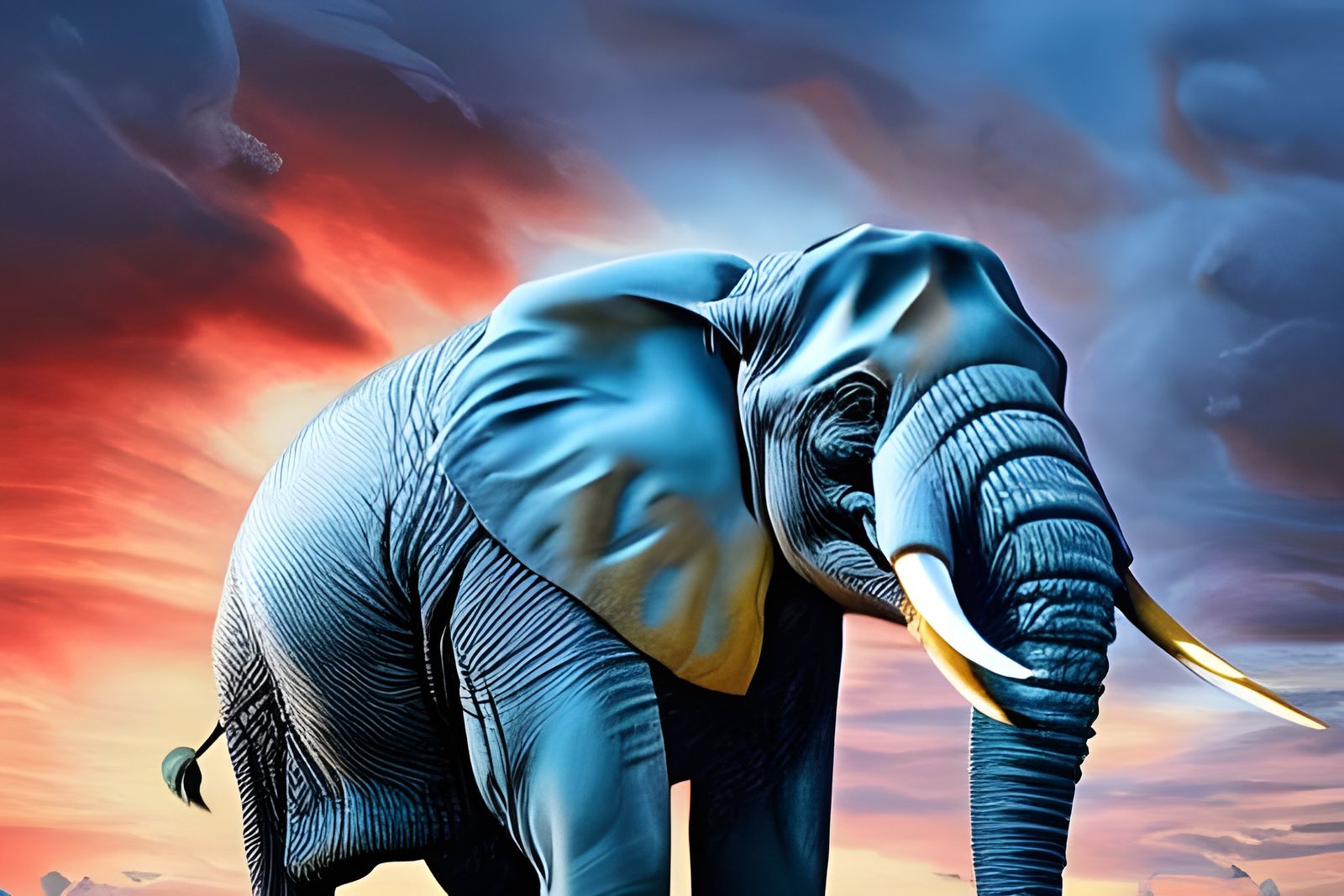 A Beautiful, Rare Elephant - AI Generated Artwork - NightCafe Creator