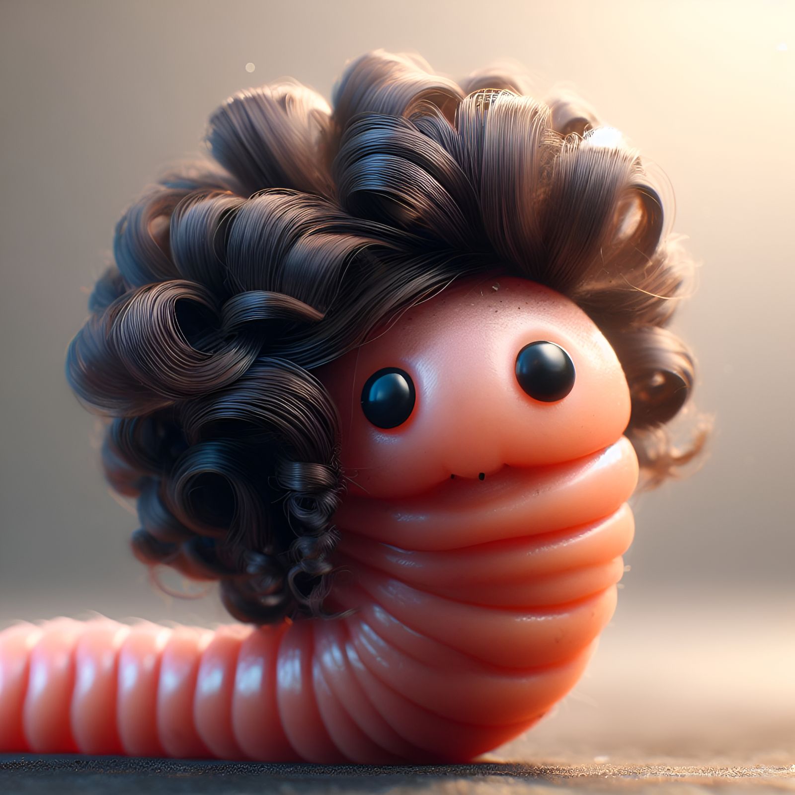 Worm with a perm.