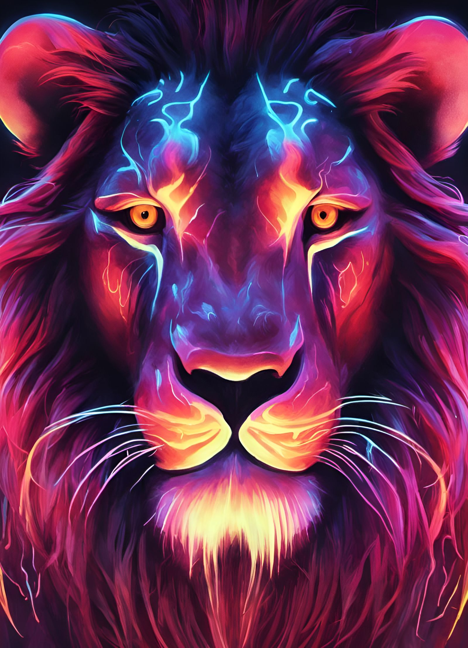 Neon Cat - AI Generated Artwork - NightCafe Creator