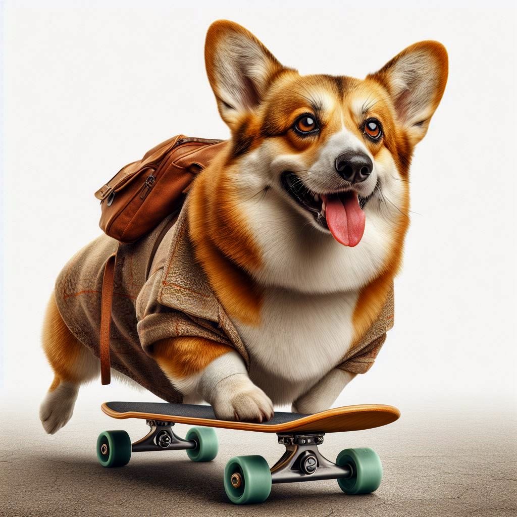 Corgi skater