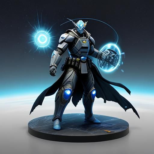 A fighter spaceship equipped with a dimensional portal