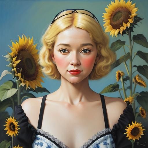 Sunflower woman