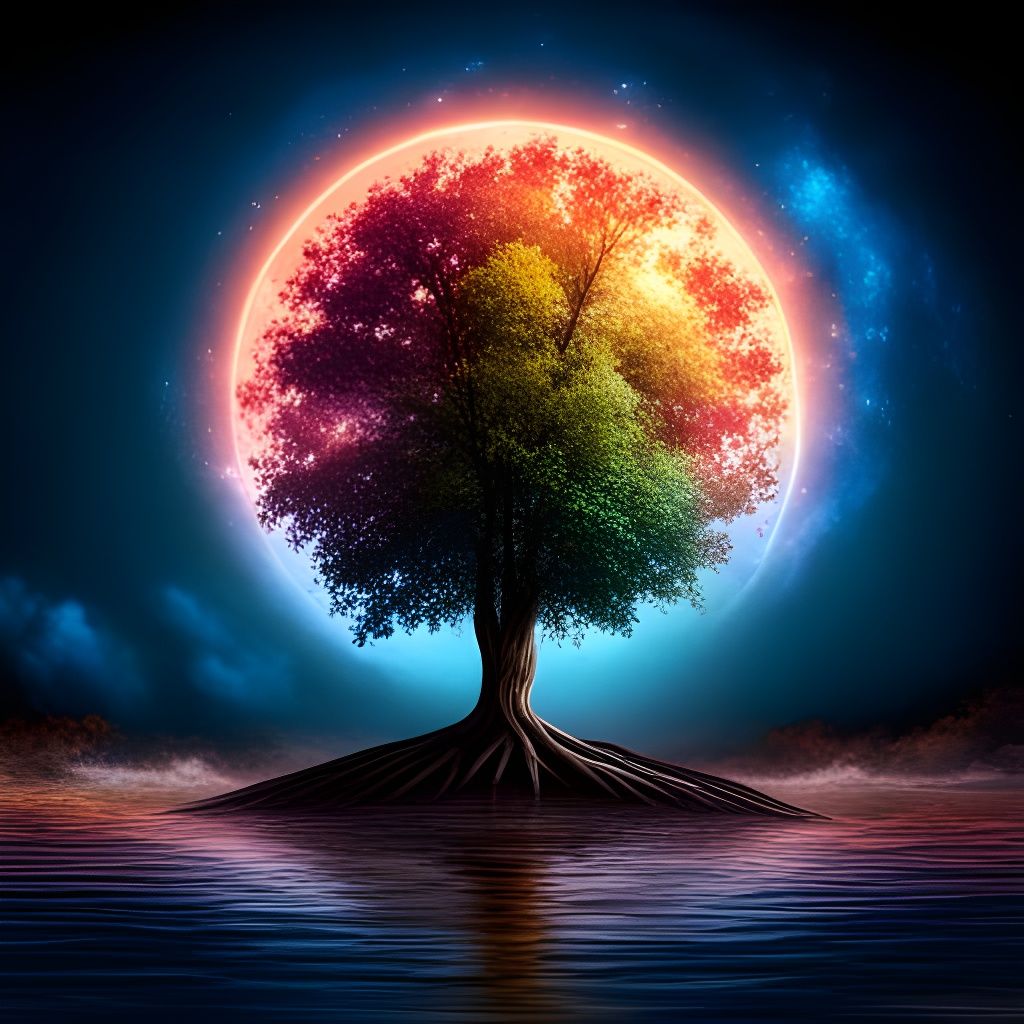 Tree of Life - Cosmic Night Sky  by @E_Williams