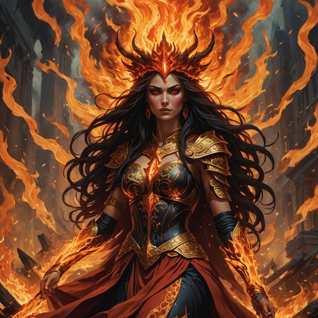 Brigit, Irish goddess of fire - AI Generated Artwork - NightCafe Creator