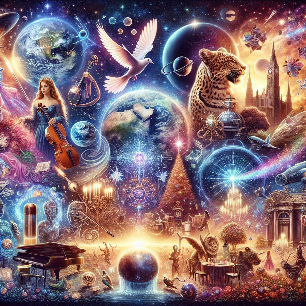 Vast Cosmic Landscape in Holographic Astral Style