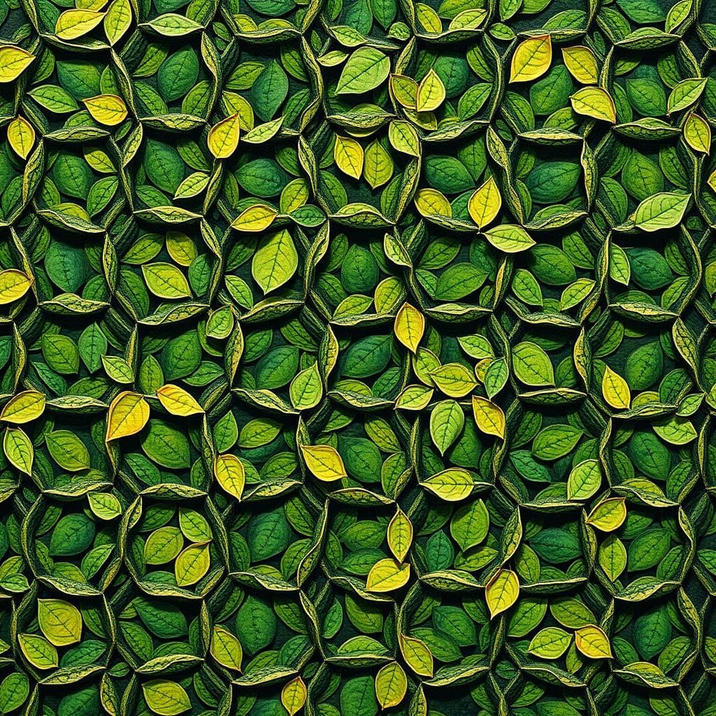 Leaves and Hexagons  by @medragon