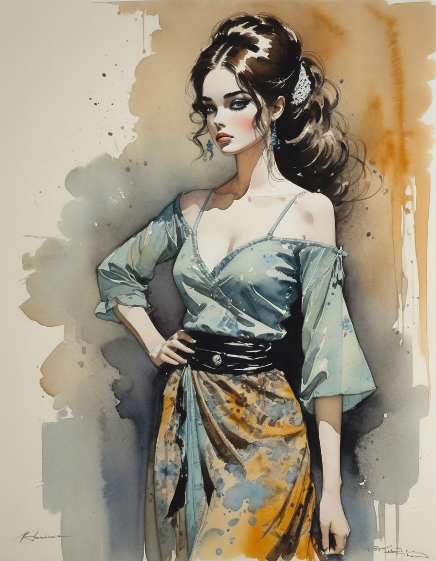 standing girl fantasy