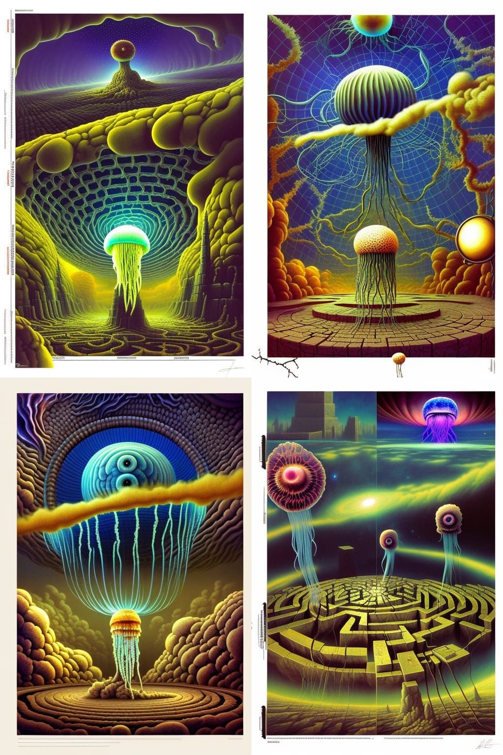 Nuclear Blast Jellyfish Liminal Surrealism in the Universe, ...