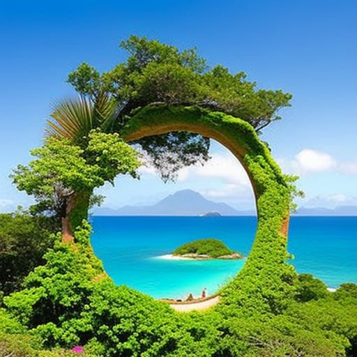 Magical tropical island