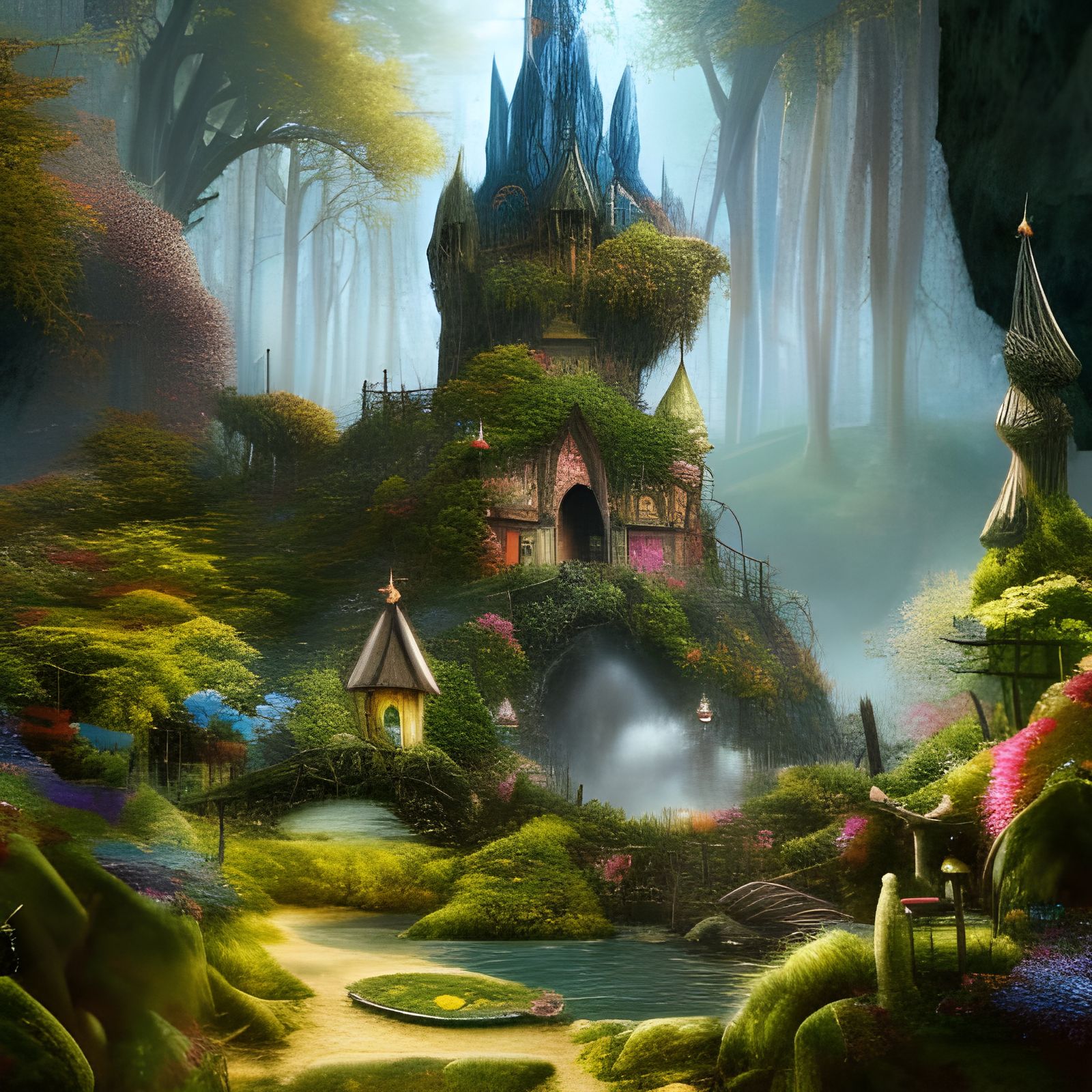 Fairy castle - AI Generated Artwork - NightCafe Creator