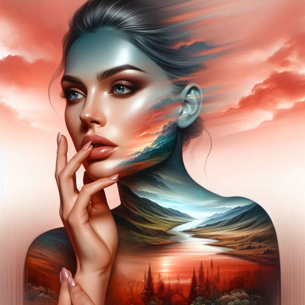 Woman Blending Landscape